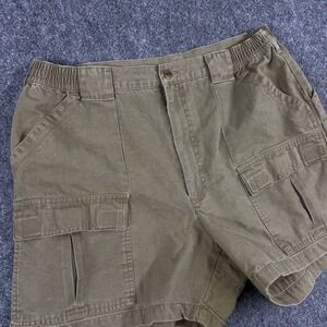 L.L.Bean Mens Trailblazer Cargo Shorts Size 38 Cotton Green Outdoor